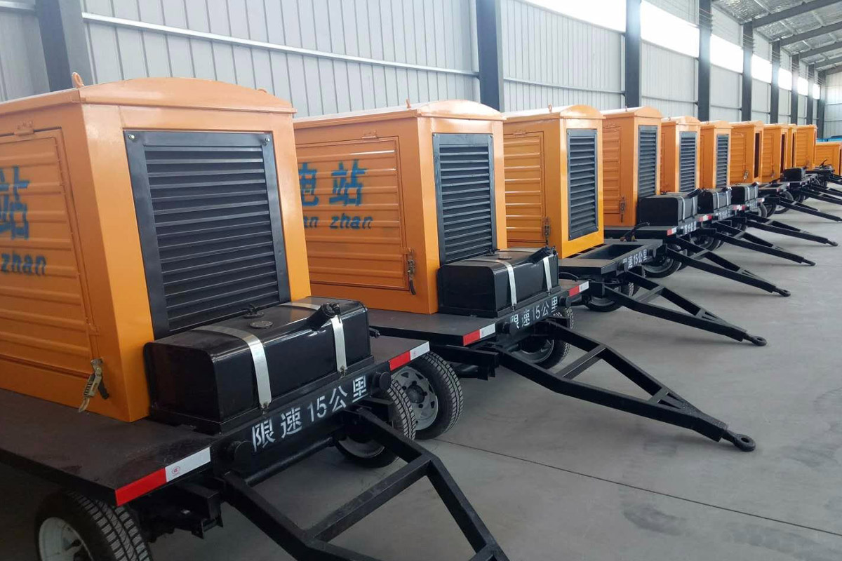 卫东发电机租赁施工现场